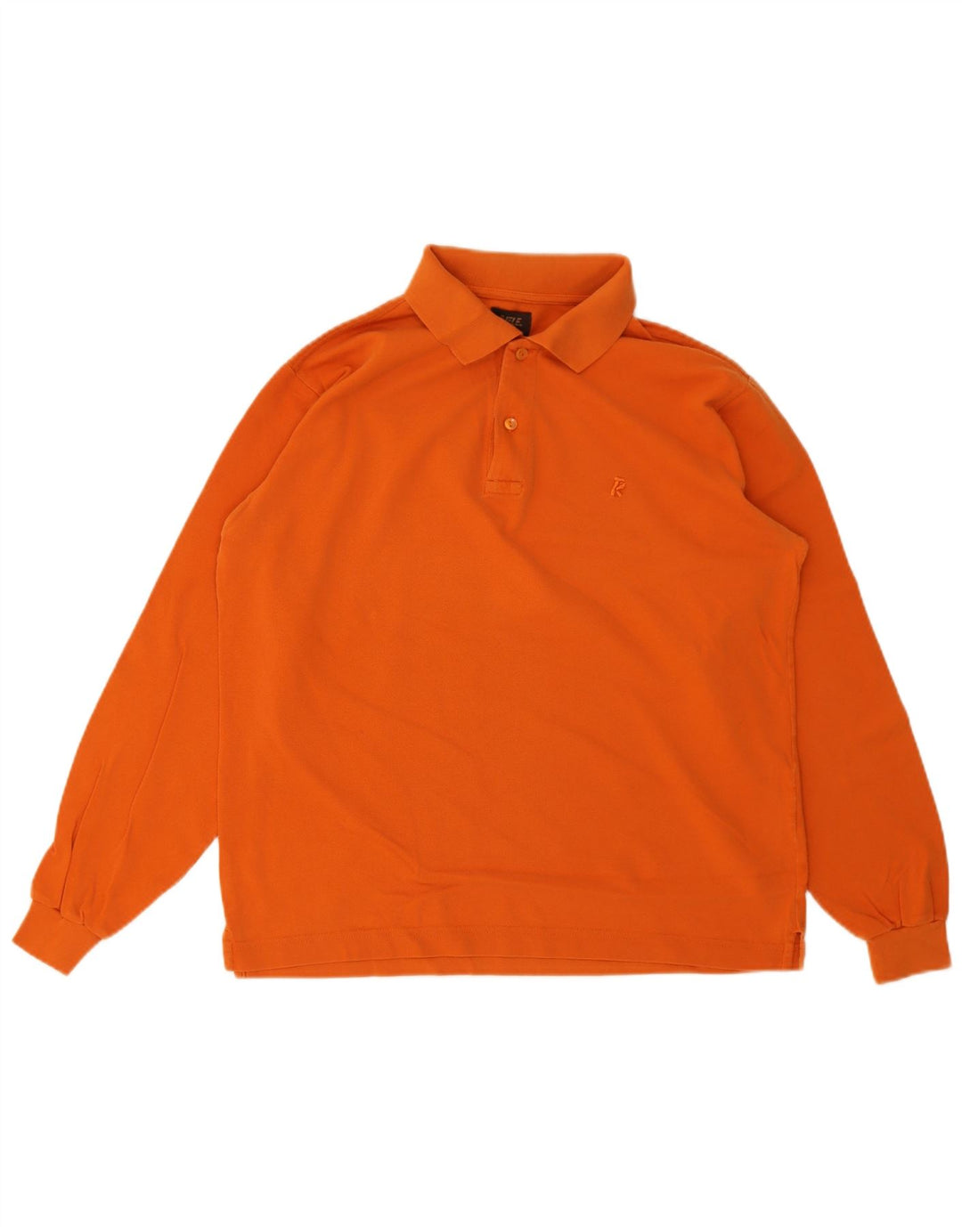 Rifle Polo à manches longues pour homme en coton orange moyen