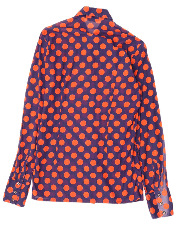 Can Am Mens See Through Shirt Taille 15 38 Moyen Bleu Marine À Pois