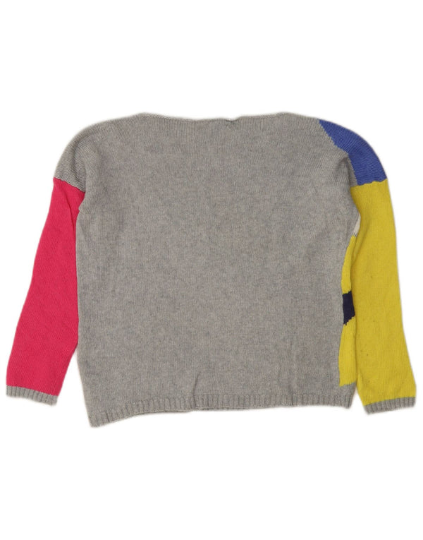 Benetton Pull Col Bateau Fille 7-8 Ans Petit Multicolore