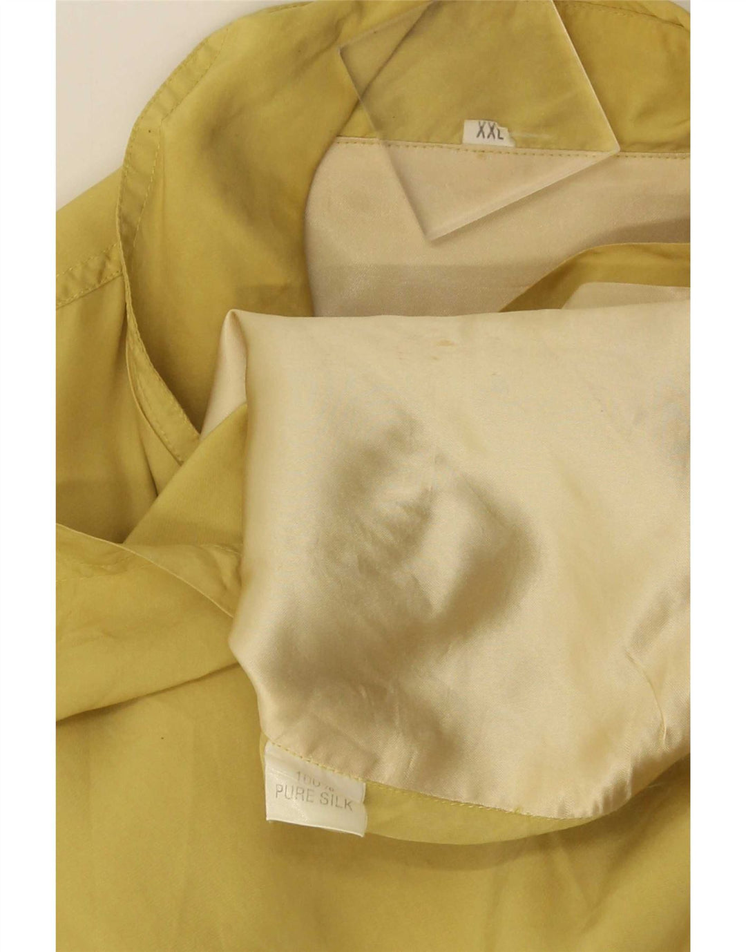veste utilitaire vintage pour hommes UK 44 2XL Soie jaune