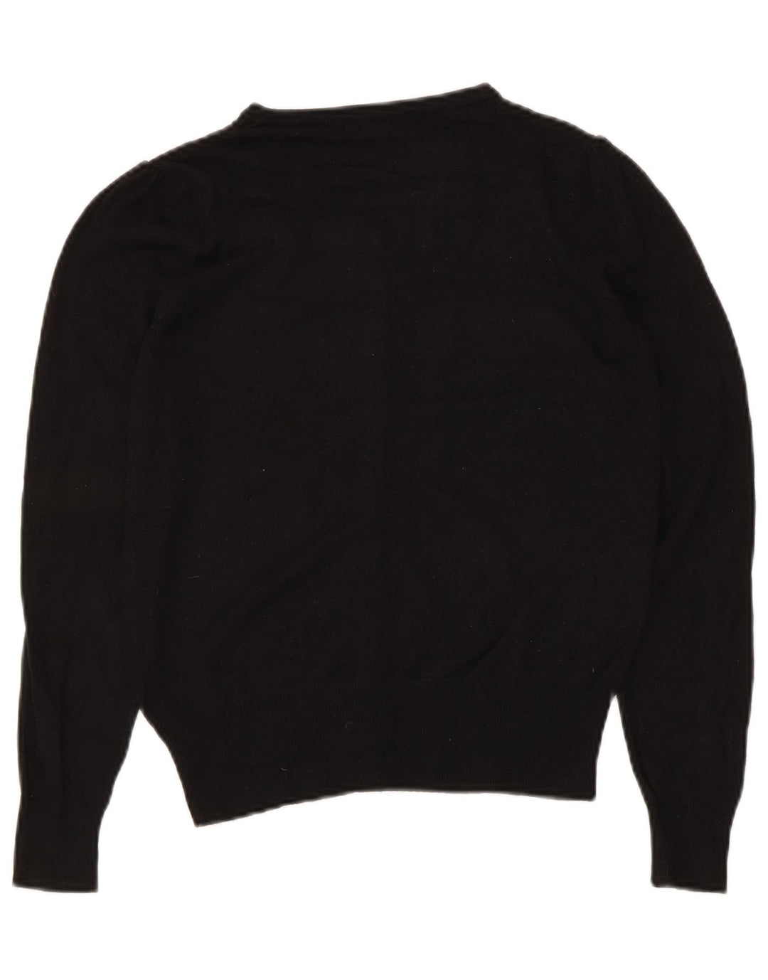 Zara Femme Cardigan Pull UK 8 Petit Noir Viscose