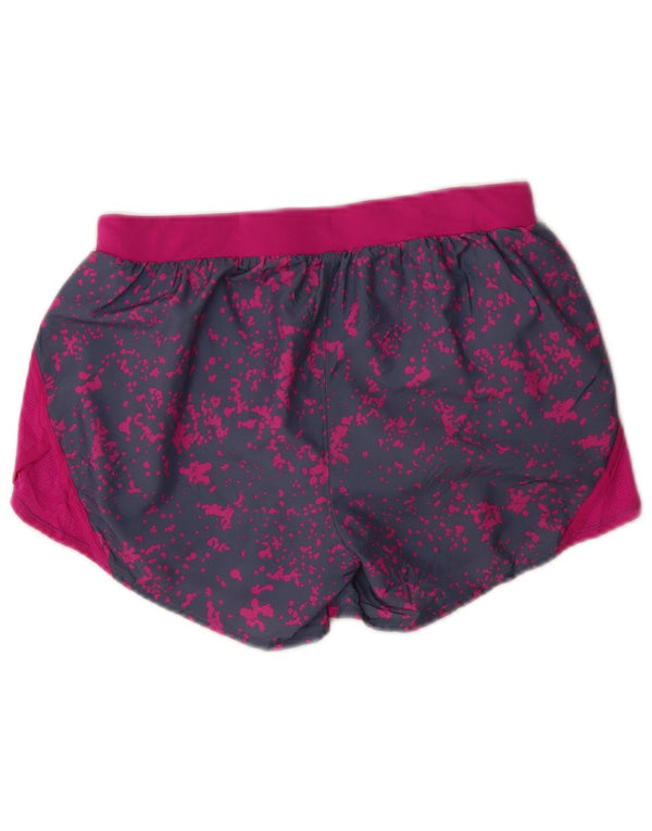 Under Armour Short de sport Heat Gear pour femme UK 8 Small Gris tacheté