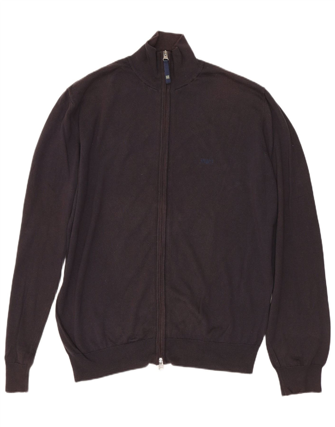 ARMANI JEANS Pull Cardigan Homme Bleu Marine Moyen Coton