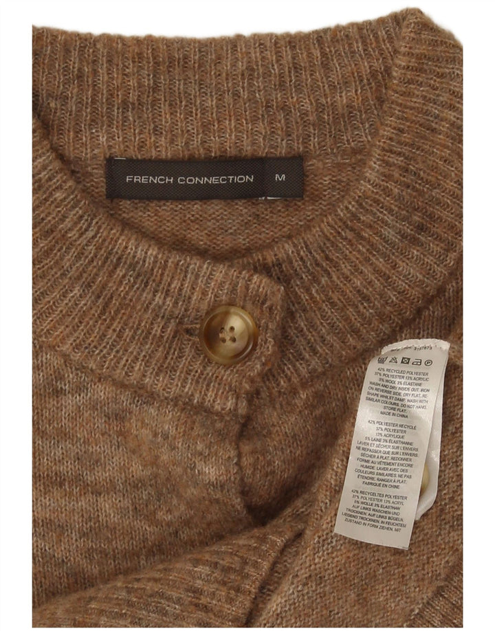 French Connection Cardigan pour femme UK 44 Marron moyen moucheté