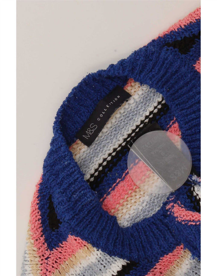 Marks & Spencer Pull ras du cou pour femme UK 10 Small Multicolore