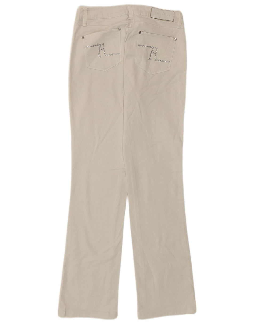 Zara Jean droit femme EU 40 Medium W30 L30 coton blanc