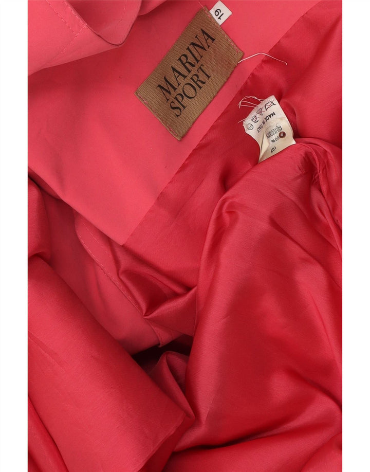 Marina Sport Manteau surdimensionné pour femme Taille 19 Petit polyester rose