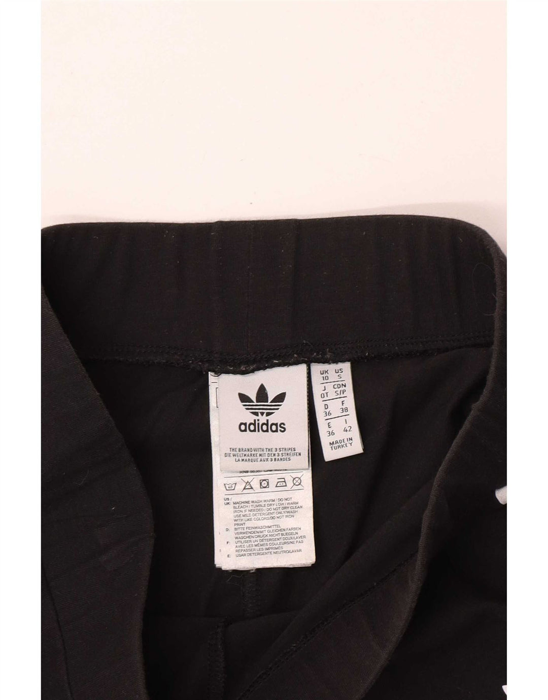 Adidas Leggings Femme UK 10 Petit Coton Noir