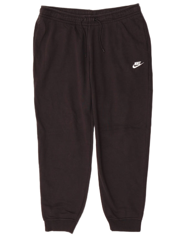 Nike Mens Tracksuit Trousers Joggers Large Black Cotton Sports