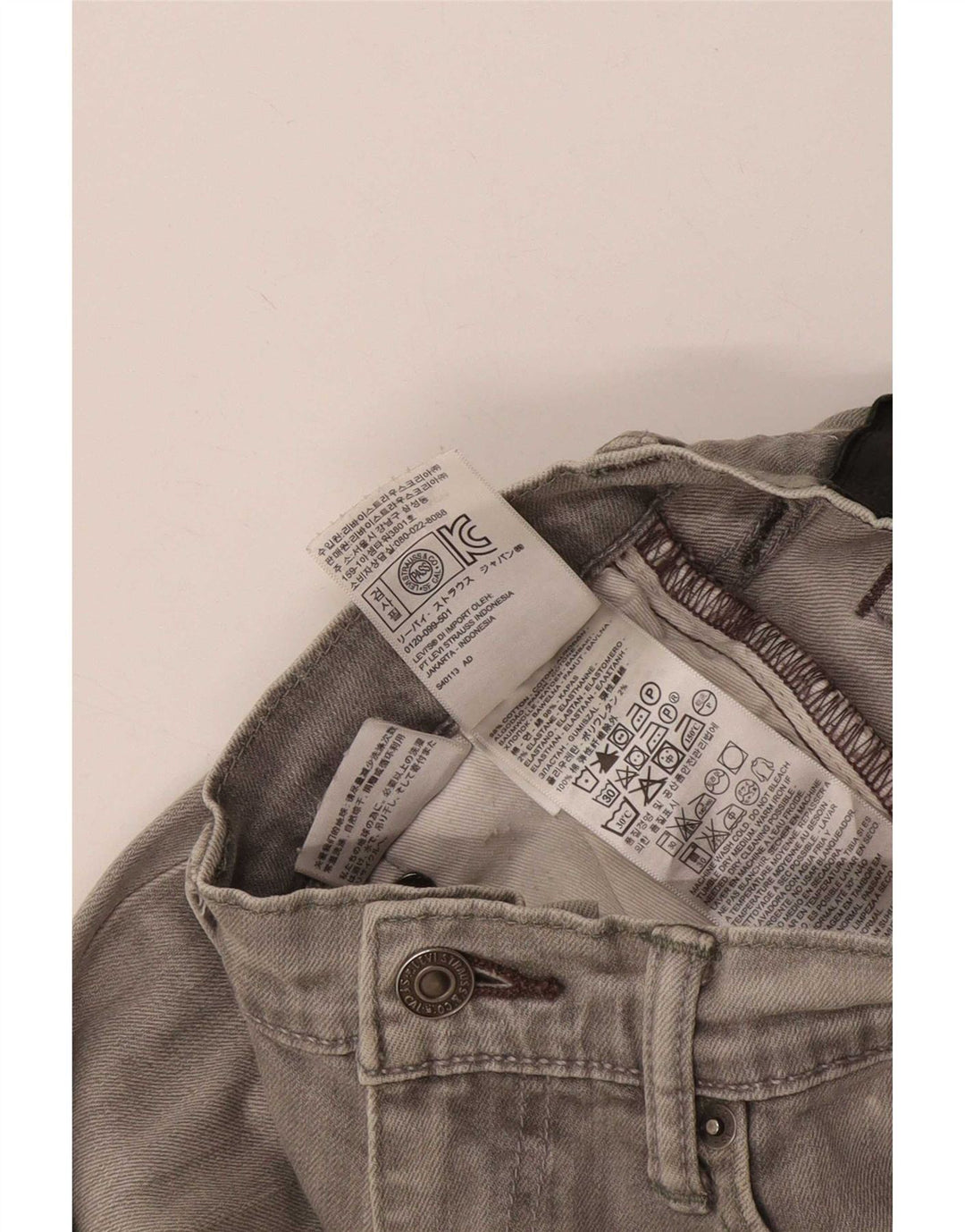 Levi's Jean Skinny Femme W29 L32 Gris Coton