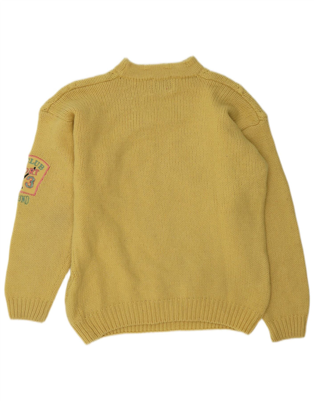 Foxhound Pull Graphique Col Roulé Homme Jaune Moyen Laine