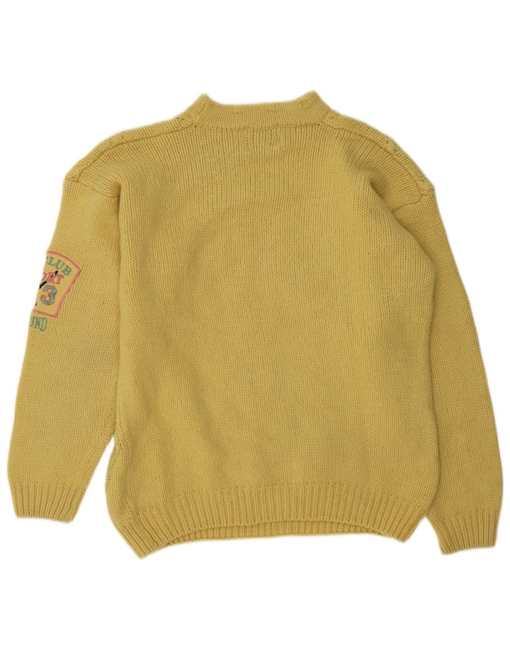 Foxhound Pull Graphique Col Roulé Homme Jaune Moyen Laine