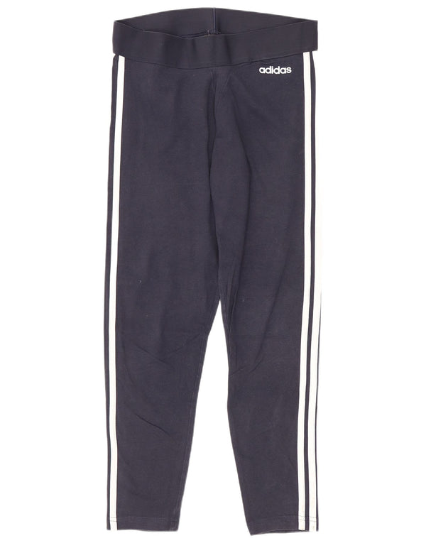 Adidas Legging court pour femme UK 12/14 Bleu marine moyen Coton Sports
