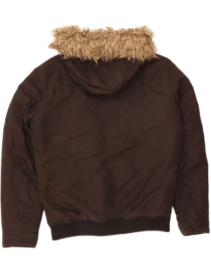 Jack & Jones Bomber à capuche pour homme UK 40 Large Noir