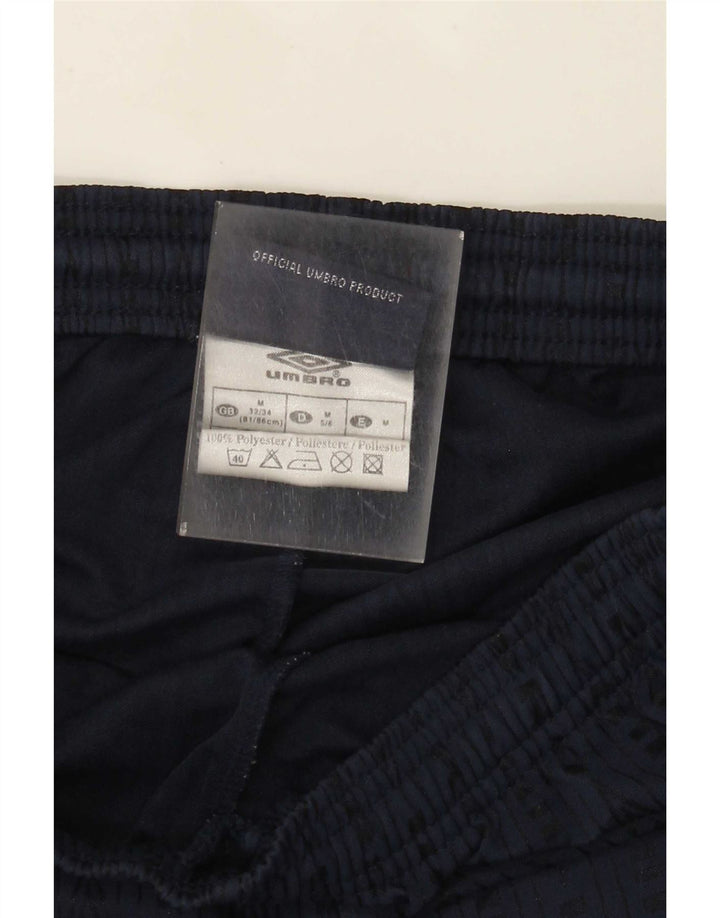 Umbro Short de Sport Graphique Homme Bleu Marine Rayé Moyen Polyester