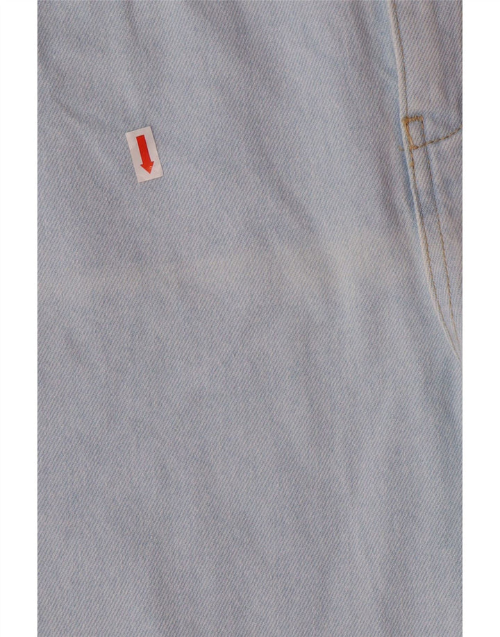 Zara Jean taille haute jambe large pour femme EU 42 Large W32 L26 Bleu classique