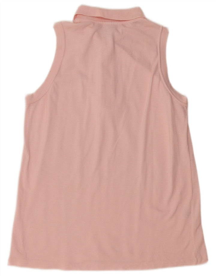 LACOSTE Polo sans manches femme taille 42 grand coton rose