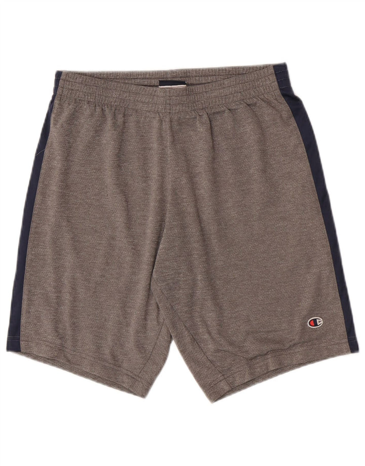 Champion Short de Sport Homme Petit Gris Colorblock Polyester