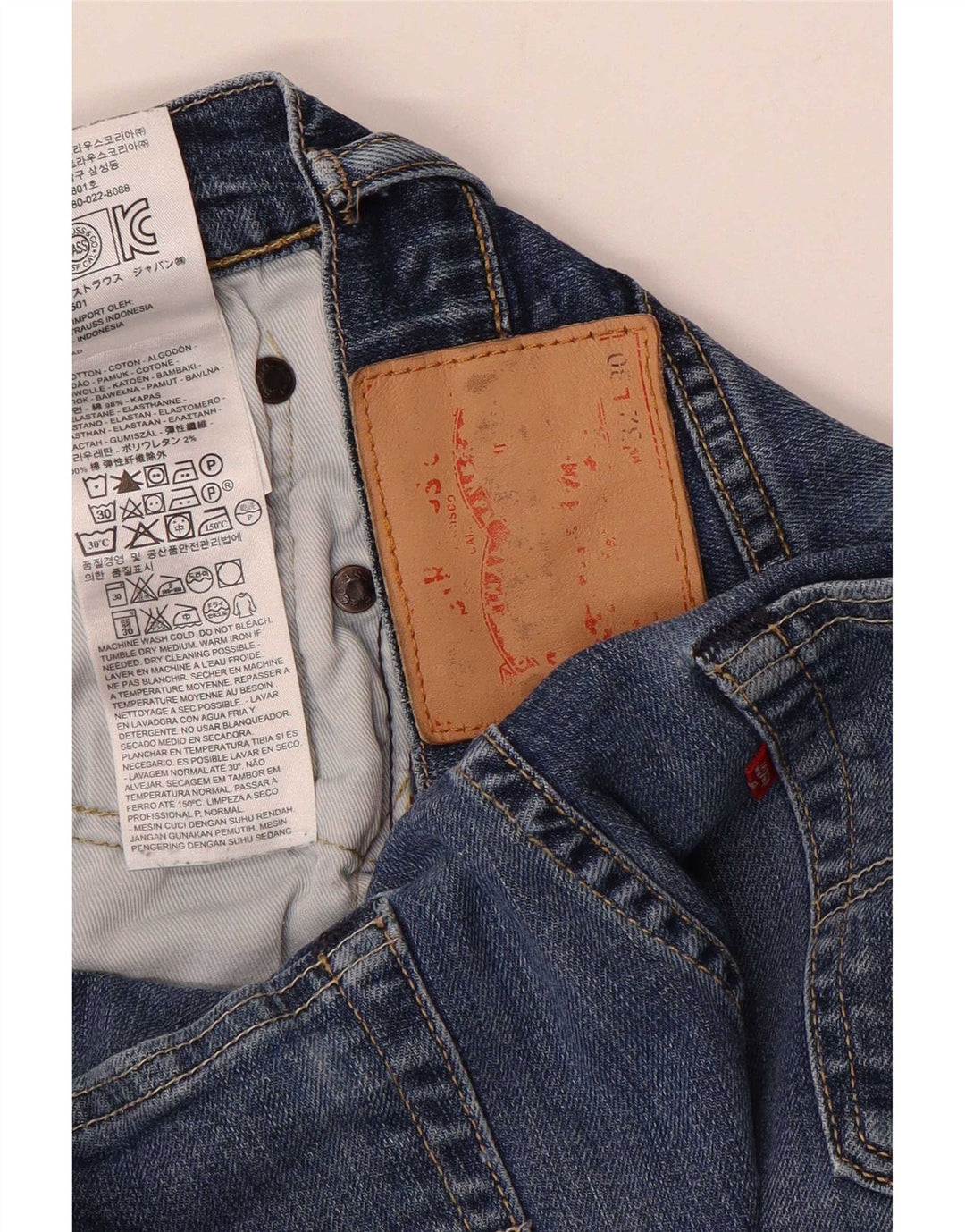 Levi's Jean Slim Femme W32 L28 Bleu Coton