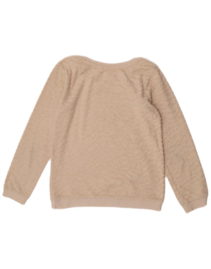 Zara Pull polaire pour femme UK 12 Medium Off White Polyester