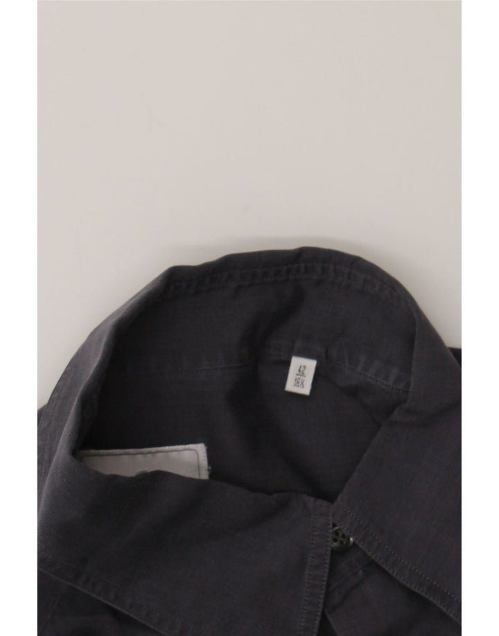 TRUSSARDI Mens Shirt Size 16 1/2 Large Black Vintage Trussardi and Second-Hand Trussardi from Messina Hembry 