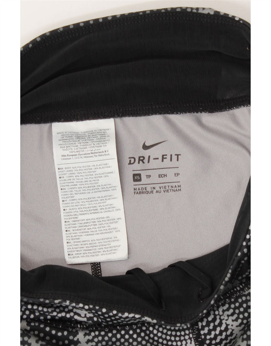 Nike Legging Dri Fit Femme UK 6 XS Noir Géométrique Polyester
