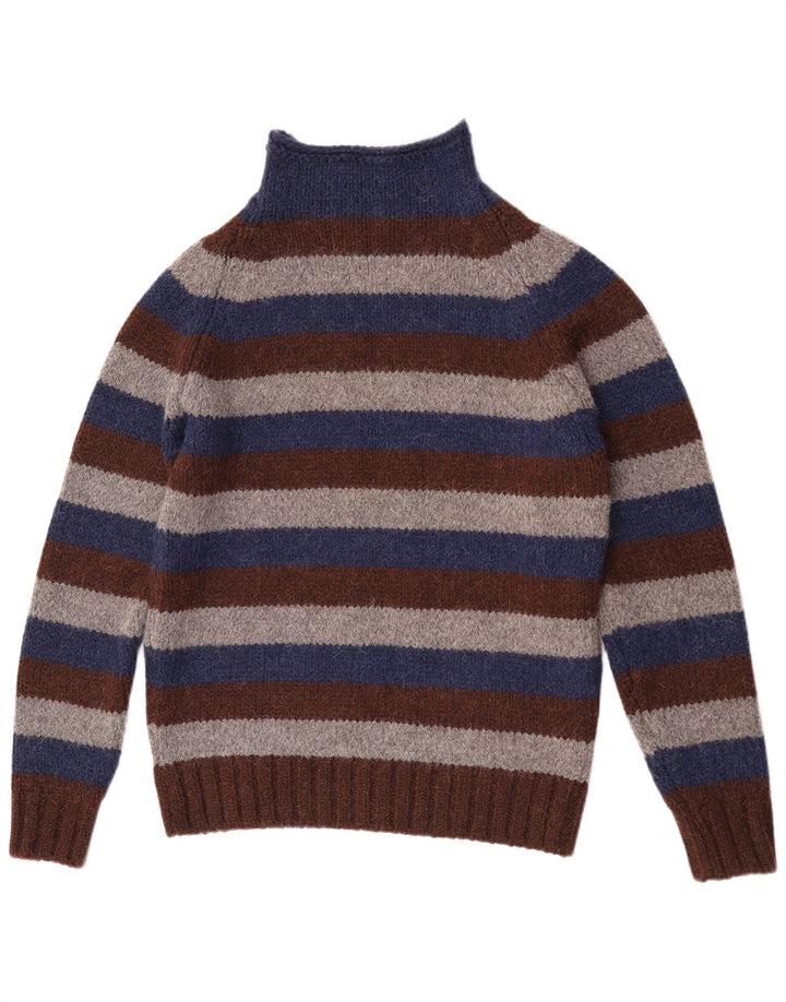 Gas Pull col roulé pour homme en laine vierge à rayures multicolores