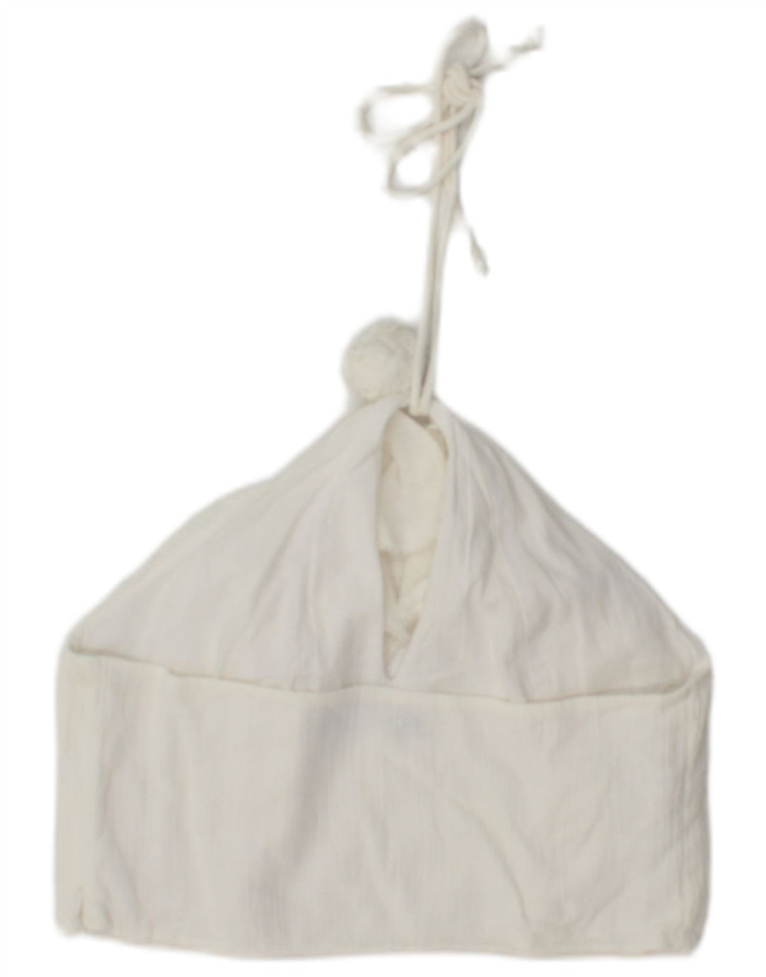 Zara Haut Licou Femme UK 12 Coton Blanc Moyen