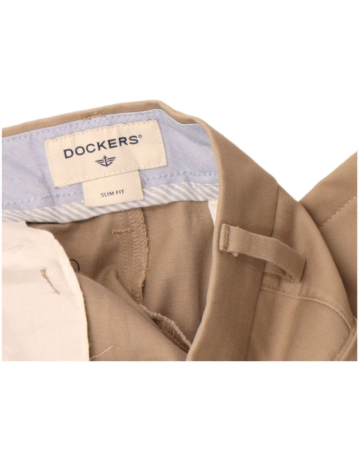DOCKERS Pantalon Chino Slim Fit Homme W32 L30 Coton Beige