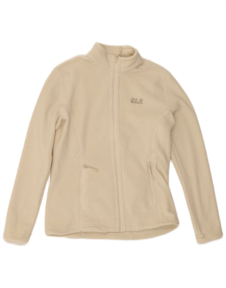 Jack Wolfskin Veste polaire doublure pour femme UK 8/10 petit polyester blanc cassé