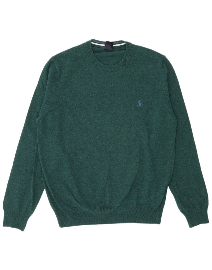 Marina Yachting Pull Col Rond Homme Laine Vert Moyen