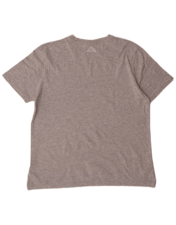 KAPPA T-Shirt Graphique Homme Grand Gris Moucheté Coton
