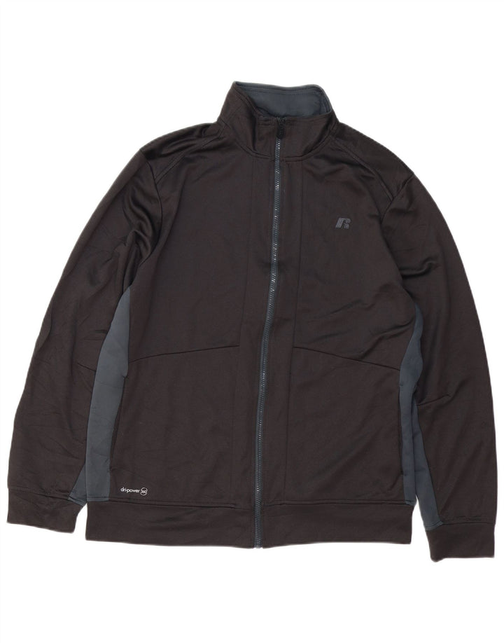 RUSSELL ATHLETIC Veste de survêtement pour homme UK 38/40 Medium Noir