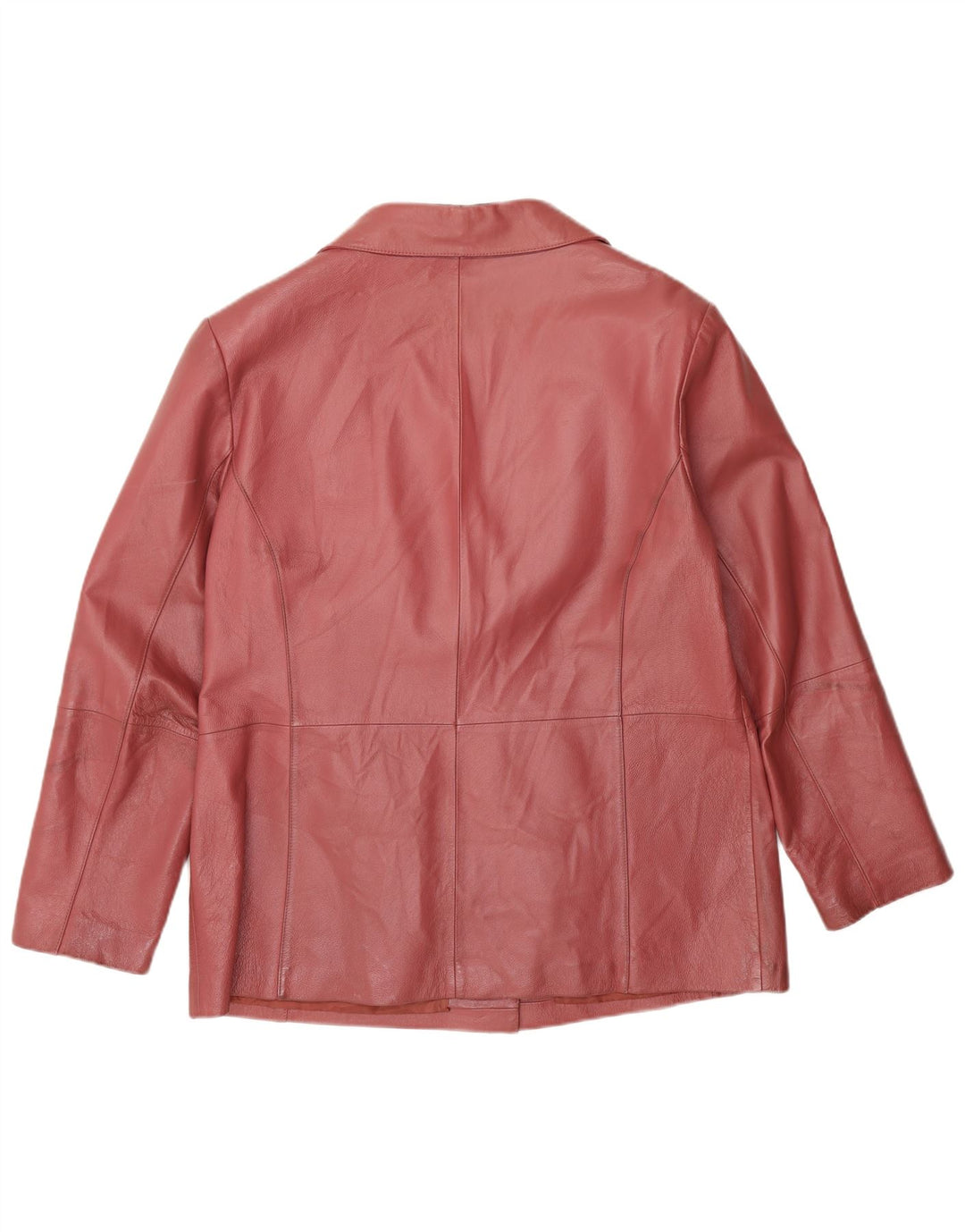 veste en cuir femme vintage UK 16 Grand Rose