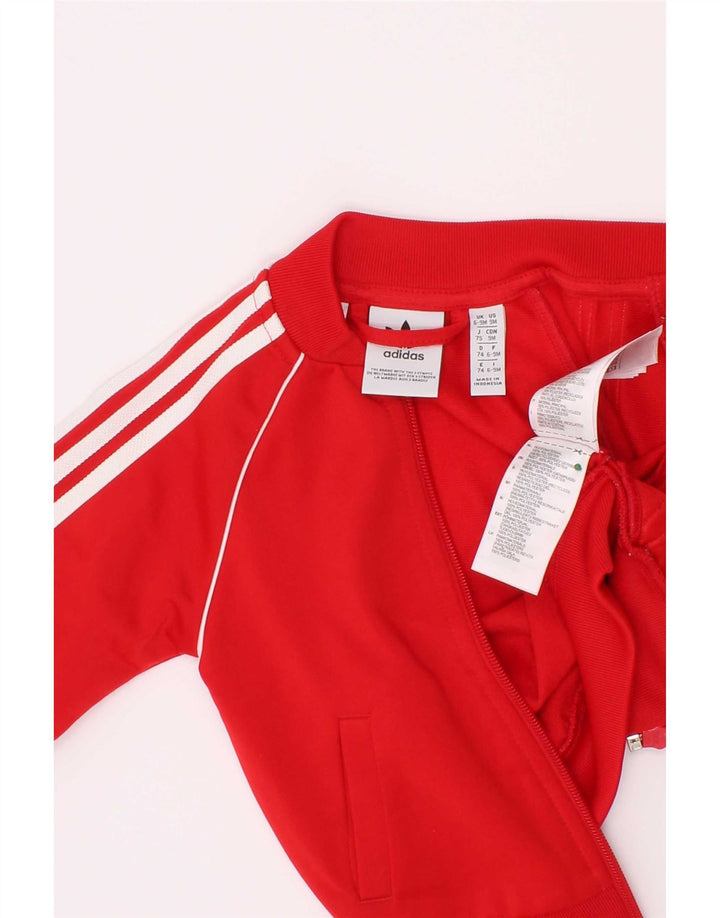 Veste de survêtement Adidas bébé garçon 6-9 mois rouge polyester