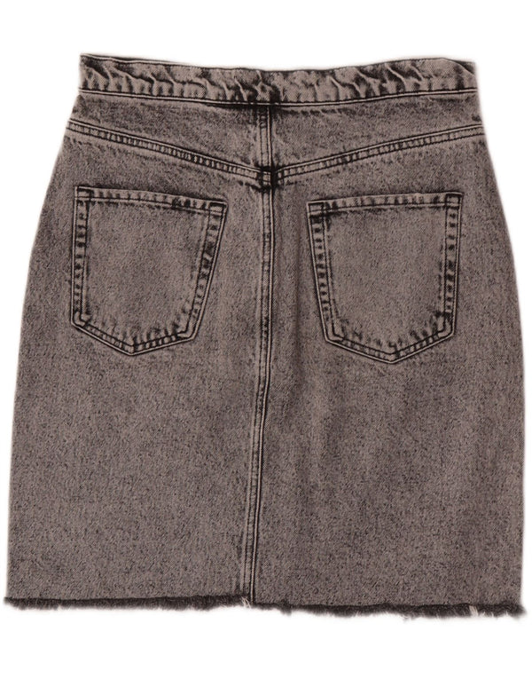 Zara Femme Jupe En Jean Large W30 Gris