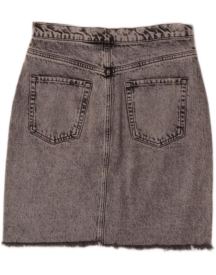 Zara Femme Jupe En Jean Large W30 Gris