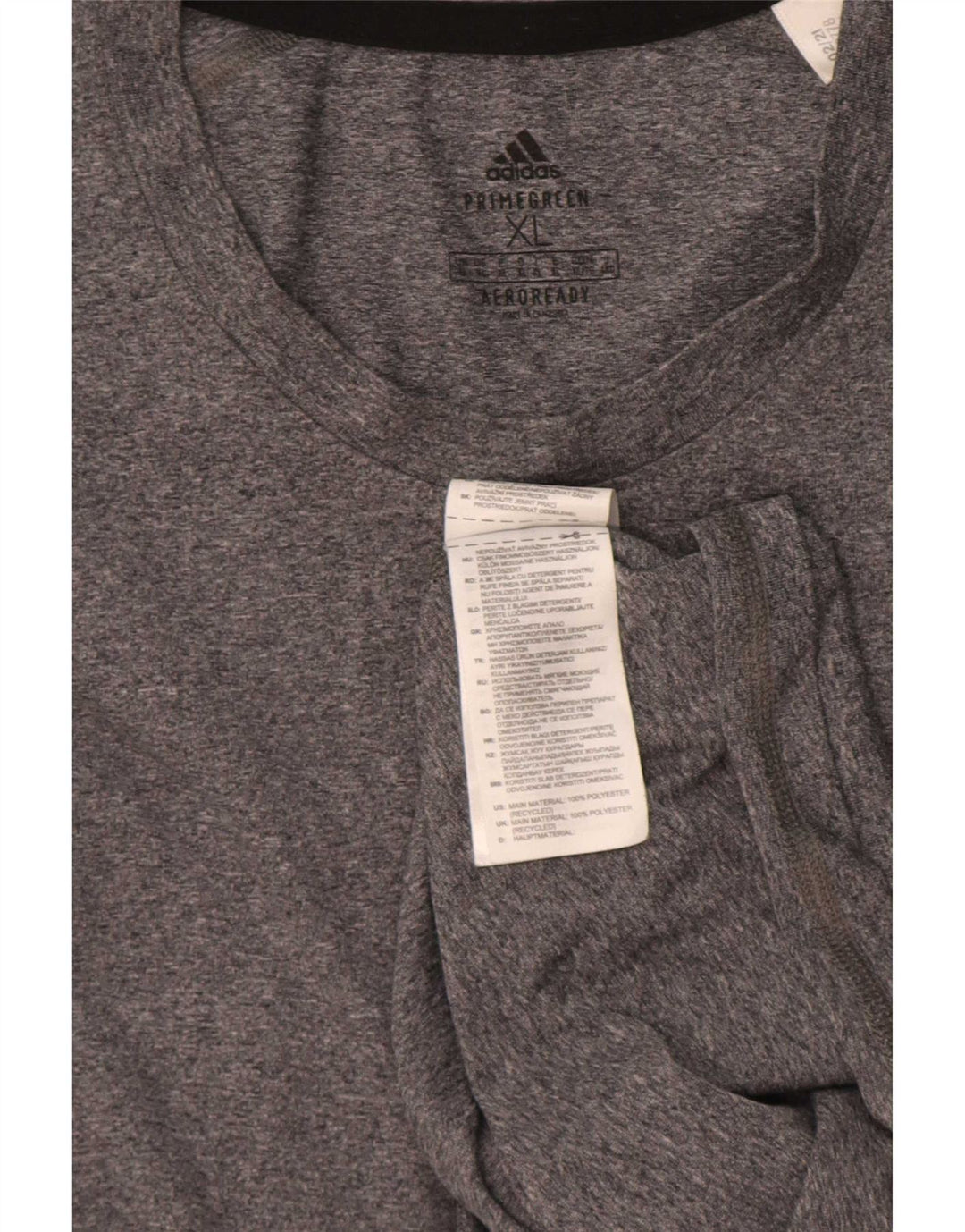 Adidas Homme Aeroready T-Shirt Top XL Gris Moucheté Polyester