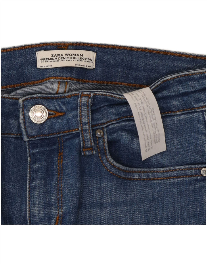 Jean évasé femme ZARA EU 34 2XS W24 L34 coton bleu