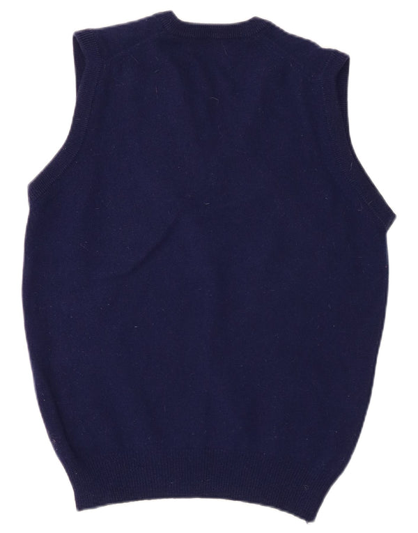 Lyle & Scott Débardeur pour homme en laine d'agneau bleu marine Small