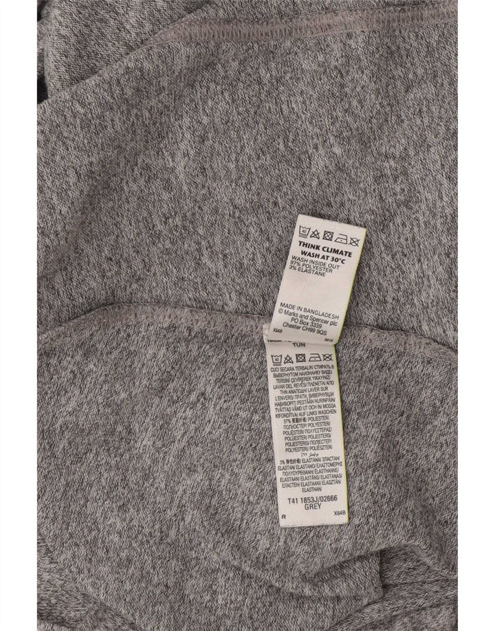 Marks & Spencer Robe trapèze à manches 3/4 pour femme UK 12 Gris moyen Polyester