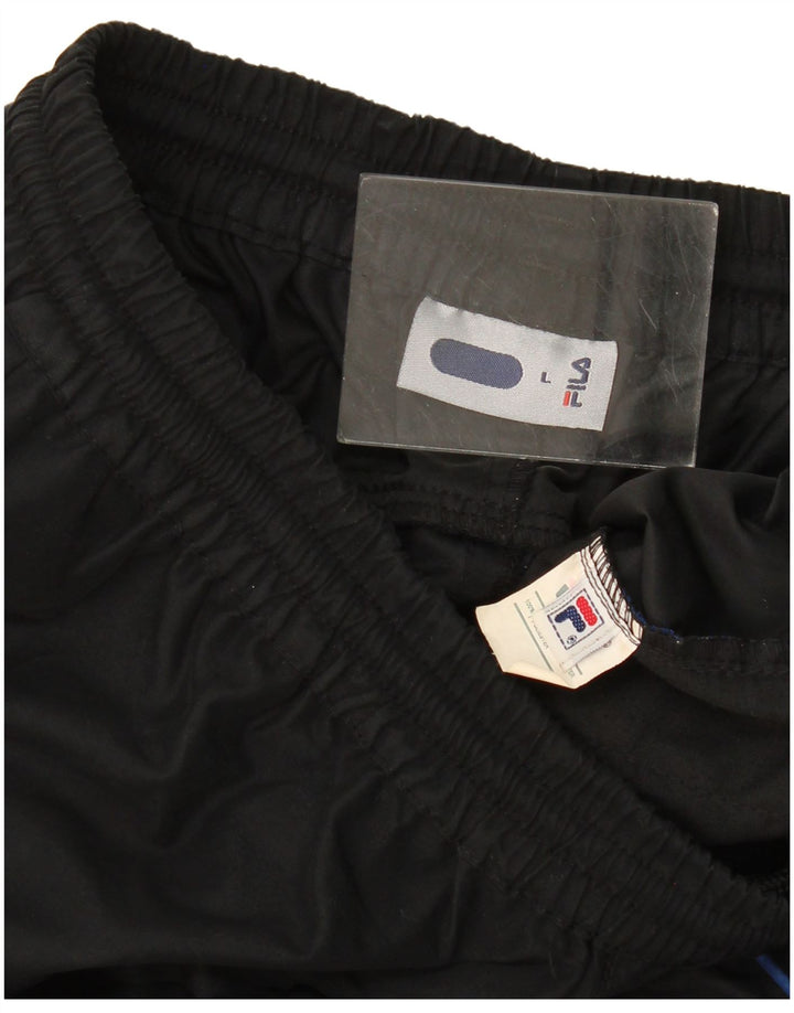Fila Pantalon de survêtement Capri Femme UK 14 Large Noir Polyester