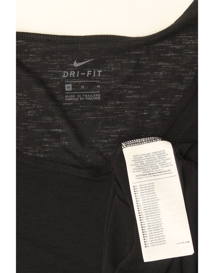 Nike Femmes Dri Fit Débardeur UK 14 Moyen Noir Polyester