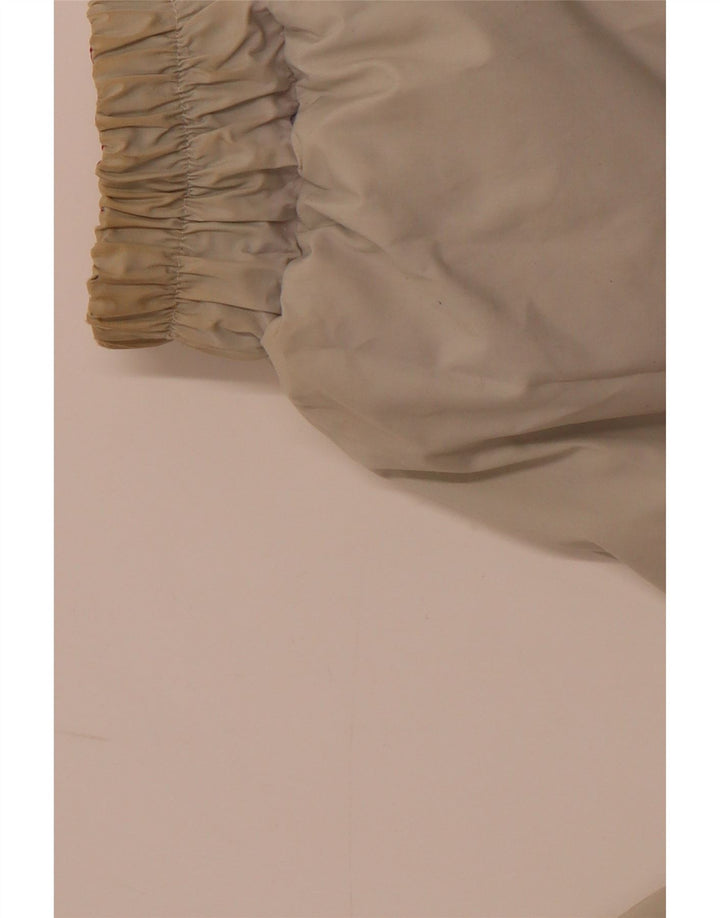 VINTAGE Veste réversible à capuche pour femme Large Beige Colourblock Polyester