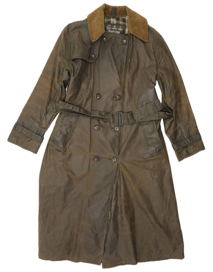 BARBOUR Trench-coat en coton ciré pour femme EU 34 XS Kaki Coton Classique