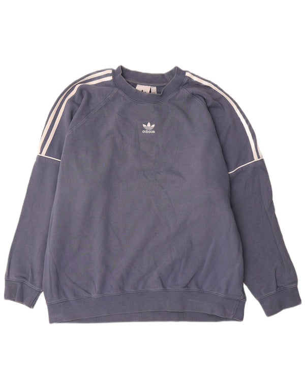 Adidas Homme Sweatshirt Jumper XL Bleu Marine Coton