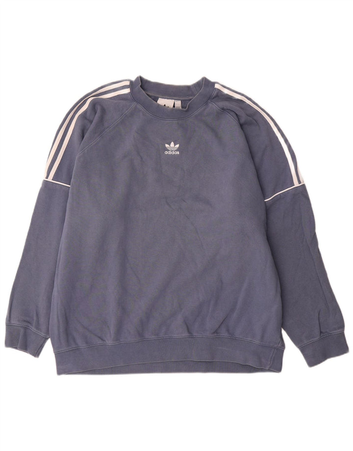 Adidas Homme Sweatshirt Jumper XL Bleu Marine Coton