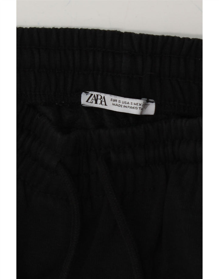 ZARA Womens Tracksuit Trousers Joggers UK 8 Small Black Vintage Zara and Second-Hand Zara from Messina Hembry 