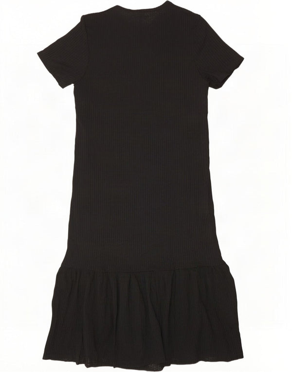 Zara Robe Maxi Femme UK 10 Petit Noir