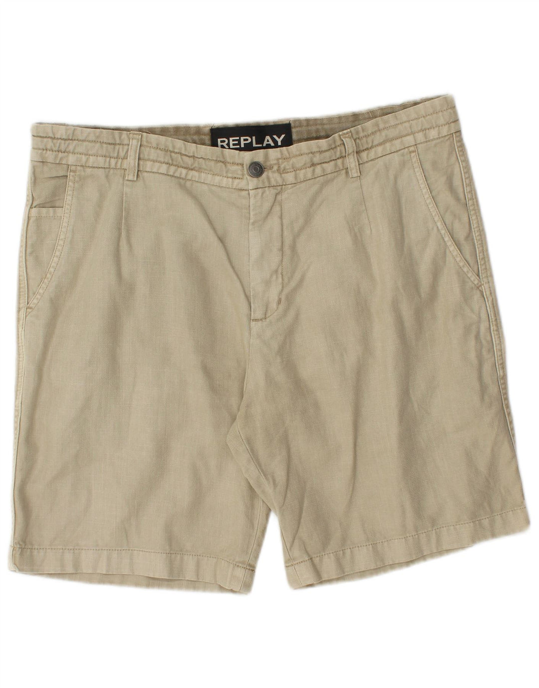 Replay Short Chino Homme W34 Large Beige Coton
